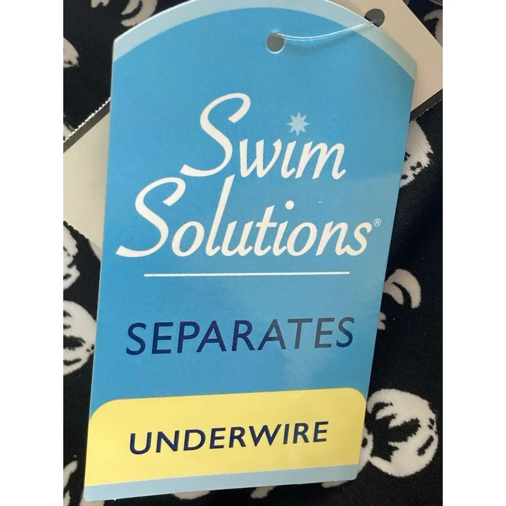 Swim Solutions & Separates Women’s Size 10 Swim Suit Top NWT New W/tags Black - Picture 5 of 16